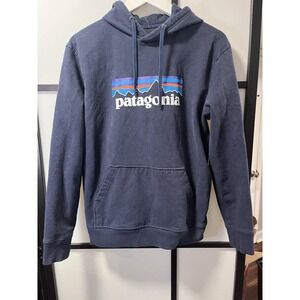 Patagonia Sweatshirt Mens Medium Blue P-6 Logo Uprisal Hoody Recycled Hoodie